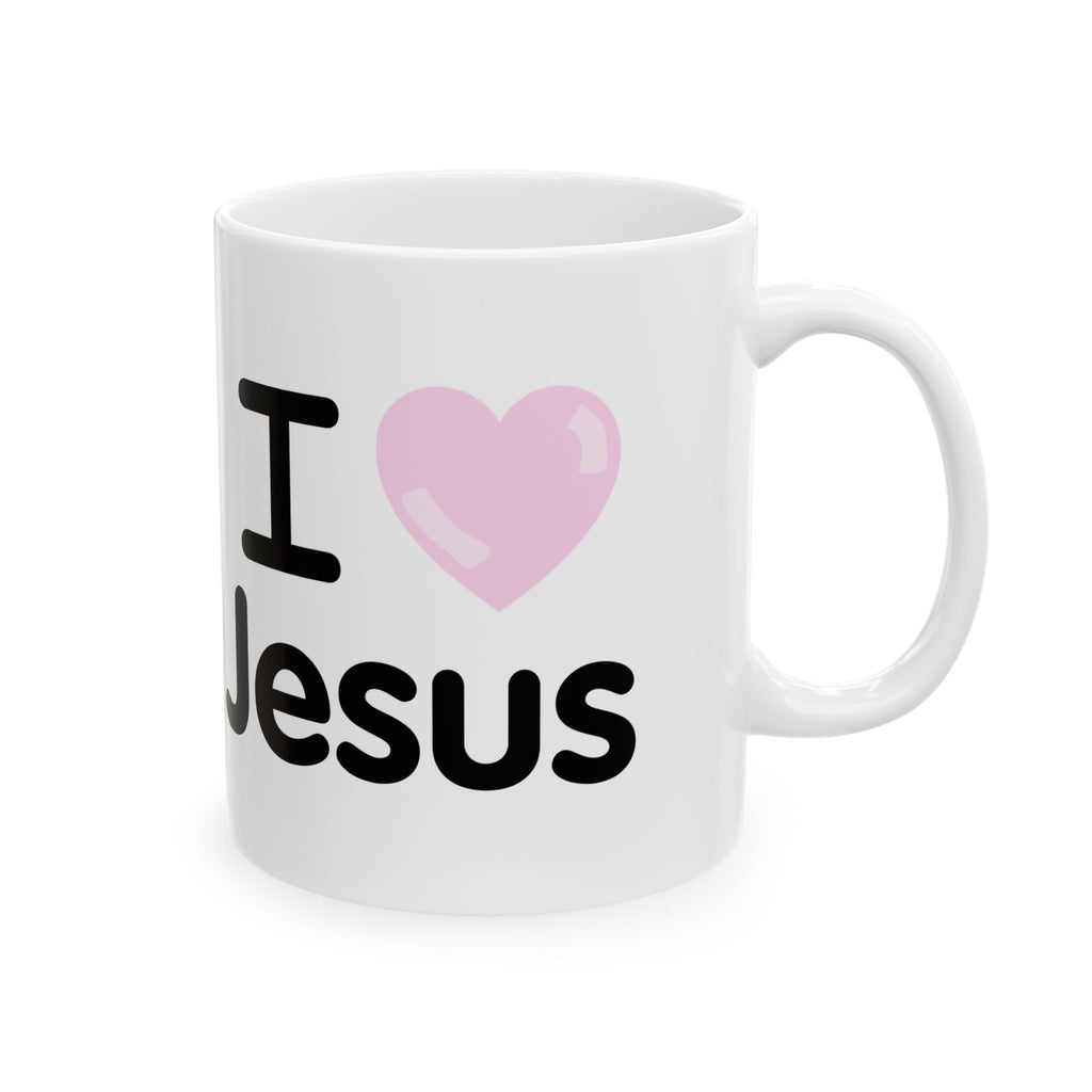I  love Jesus Ceramic Mug – Christian Faith Coffee Cup (11oz)