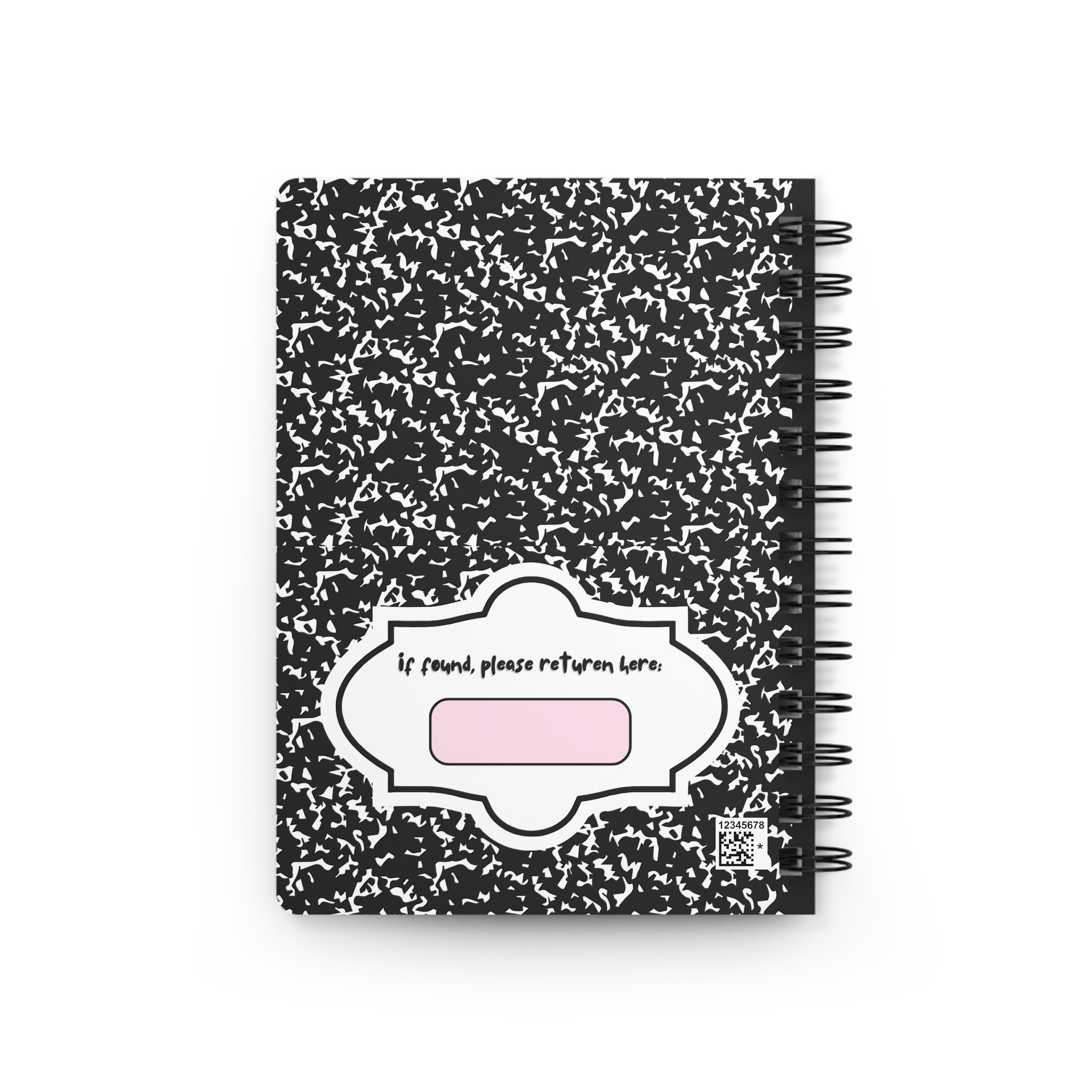 Kawaii Composition Book Spiral Journal — Cute Sticker Frame "Composition Book" Notebook