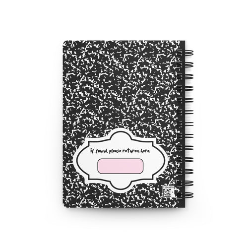 Kawaii Composition Book Spiral Journal — Cute Sticker Frame "Composition Book" Notebook